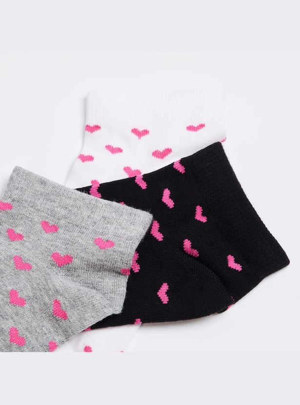 GINGER Knitted Ankle-Length Socks - Pack of 3