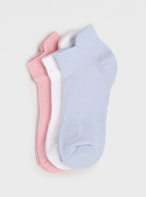 GINGER Solid Ankle-Length Socks - Pack of 3