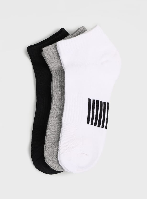 GINGER Striped Ankle-Length Socks - Pack of 3