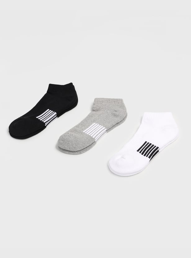 GINGER Striped Ankle-Length Socks - Pack of 3