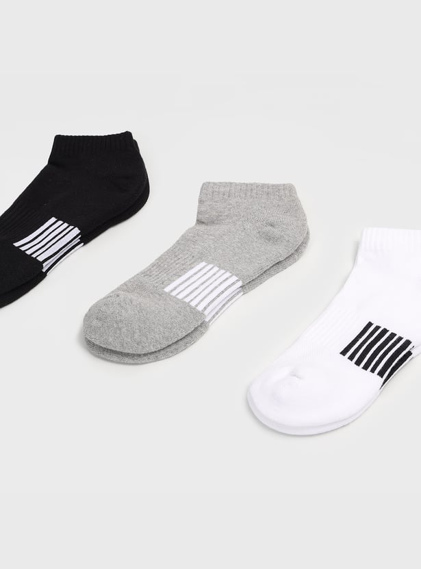 GINGER Striped Ankle-Length Socks - Pack of 3