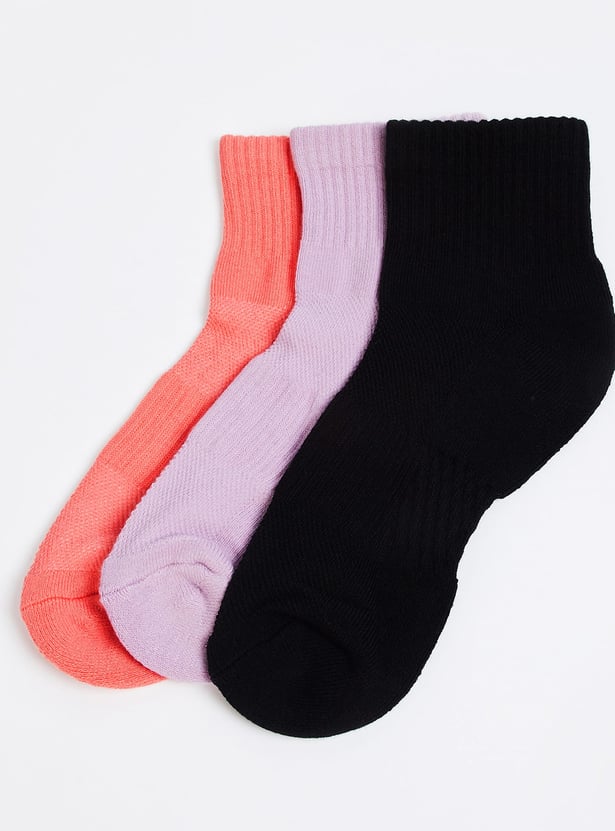 GINGER Knitted Ankle-Length Socks - Pack of 3