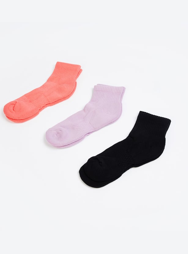 GINGER Knitted Ankle-Length Socks - Pack of 3