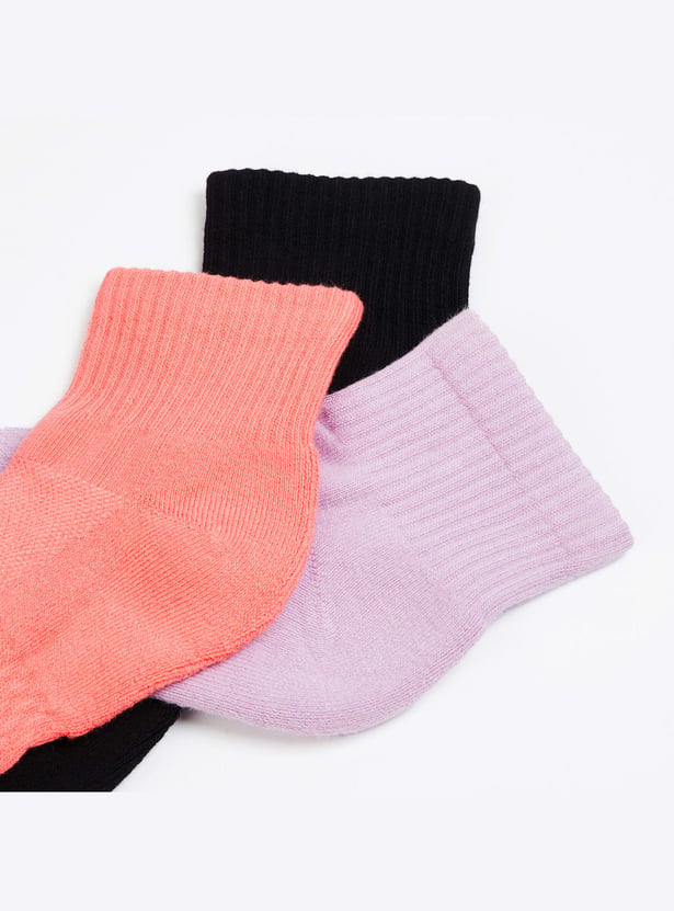 GINGER Knitted Ankle-Length Socks - Pack of 3