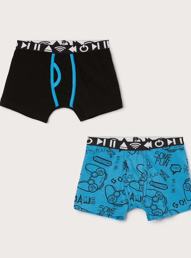 FAME FOREVER Boys Assorted Trunks - Pack of 2