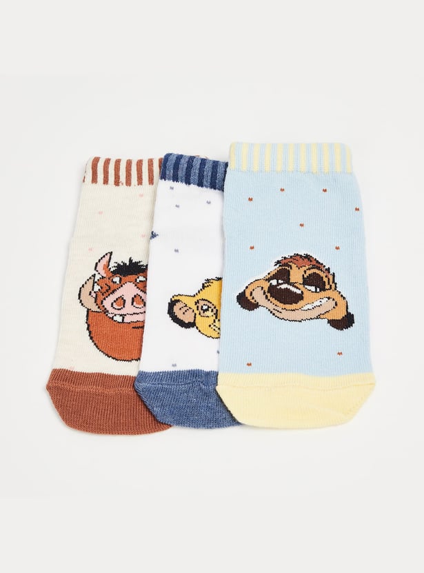 FAME FOREVER Lion King Patterned Socks - Pack of 3
