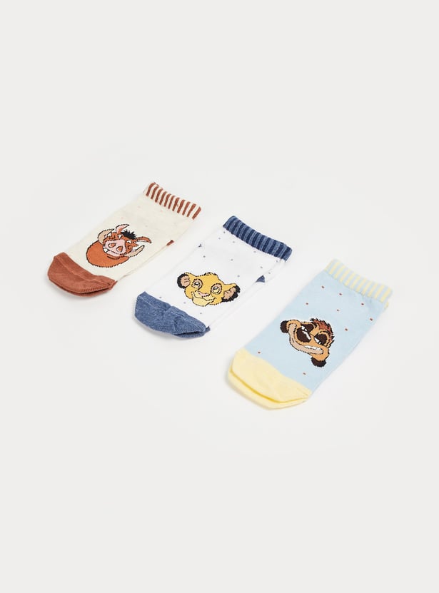 FAME FOREVER Lion King Patterned Socks - Pack of 3