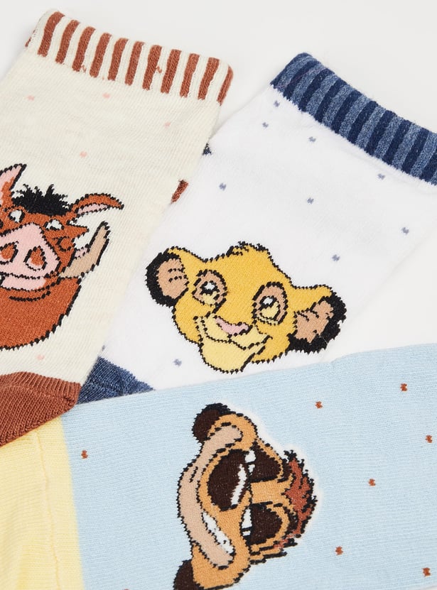 FAME FOREVER Lion King Patterned Socks - Pack of 3