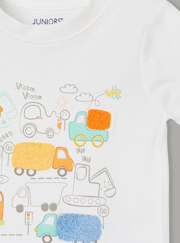 JUNIOR BABY Boys Printed T-shirt with Joggers