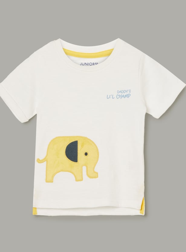 JUNIORS Boys Applique T-shirt with Cargo Shorts
