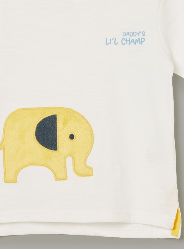 JUNIORS Boys Applique T-shirt with Cargo Shorts
