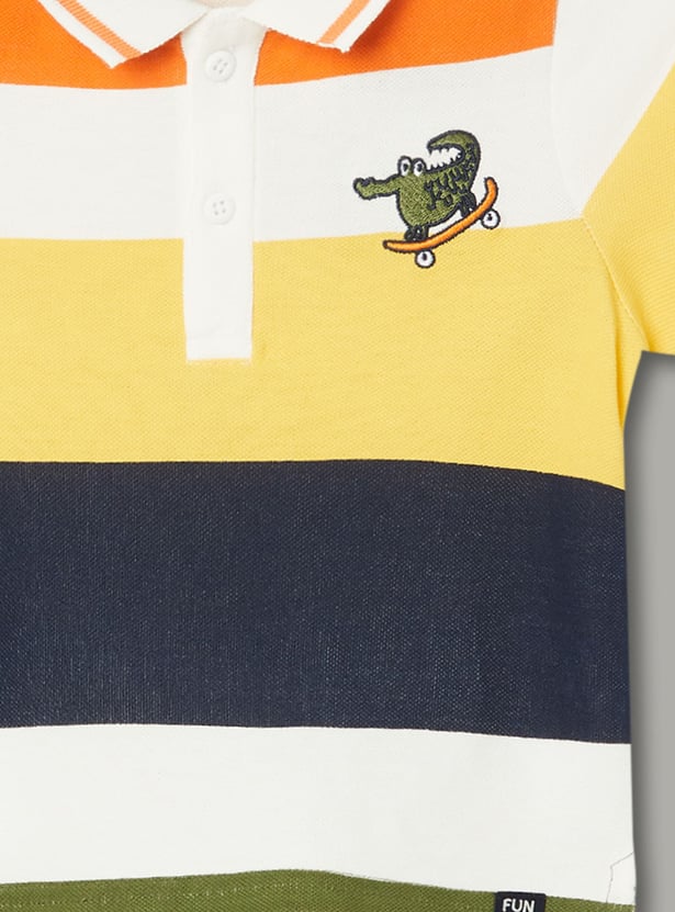 JUNIORS Boys Colourblock Polo T-shirt