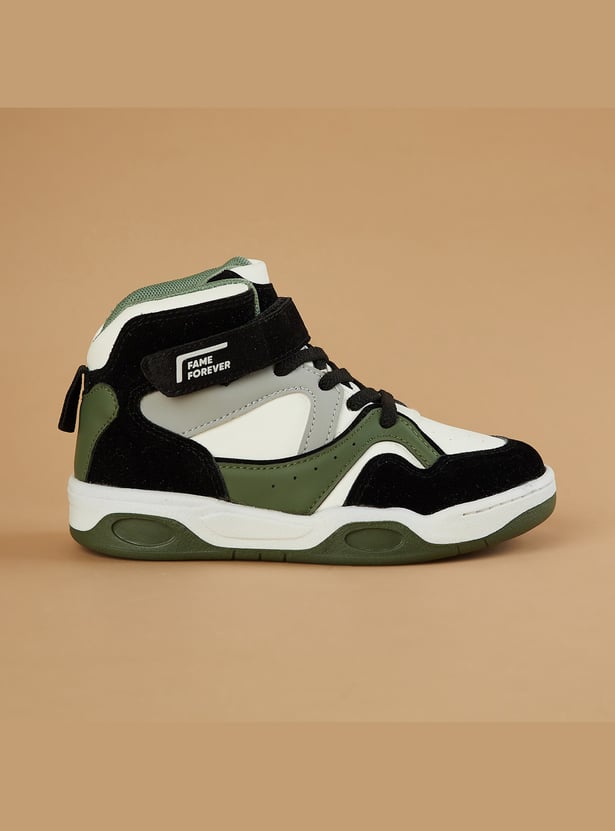 FAME FOREVER Boys Colourblock High Top Sneakers