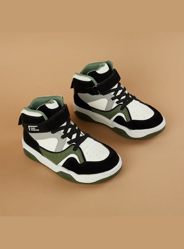 FAME FOREVER Boys Colourblock High Top Sneakers
