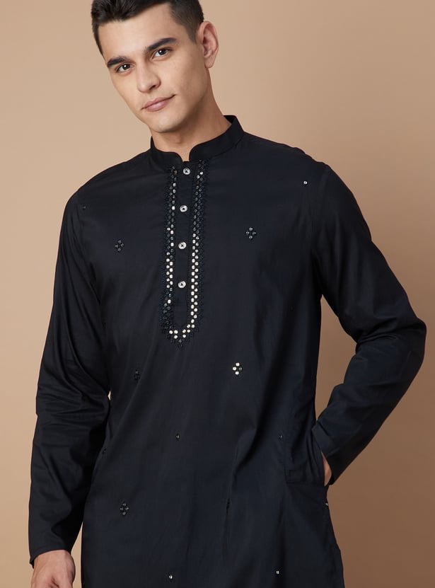 MELANGE Sequin Embellished Straight Kurta