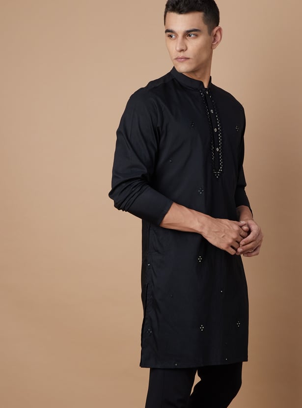 MELANGE Sequin Embellished Straight Kurta