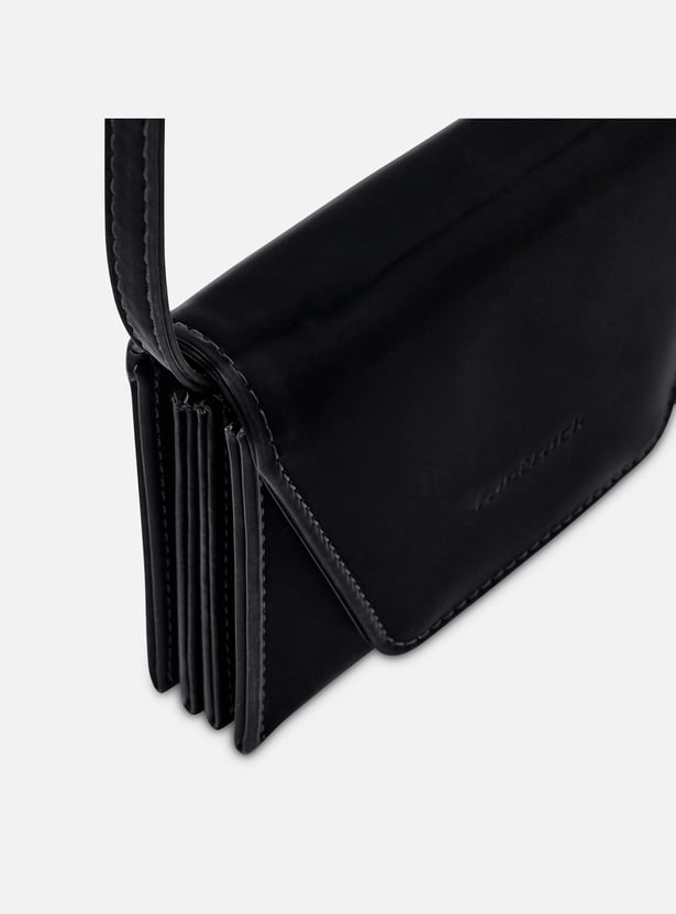 FASTRACK Solid Push-Button Wallet with Sling