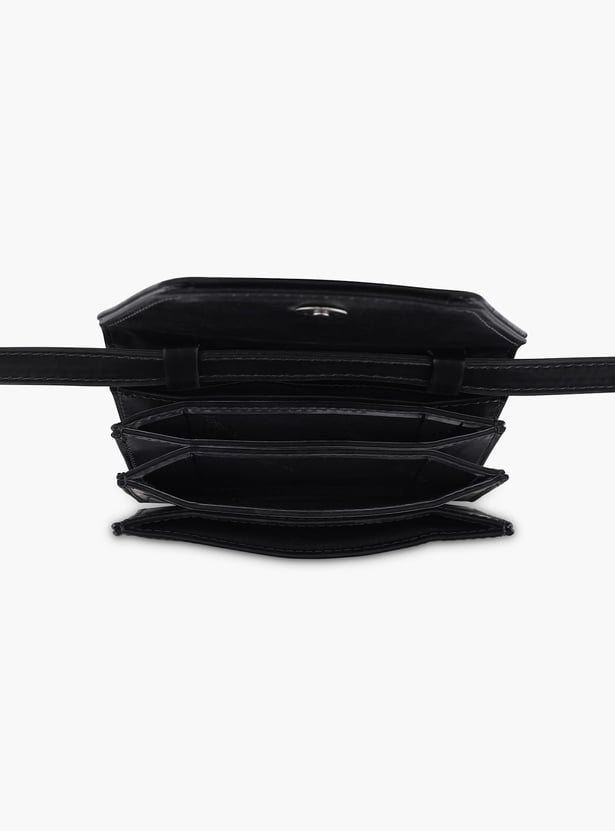 FASTRACK Solid Push-Button Wallet with Sling