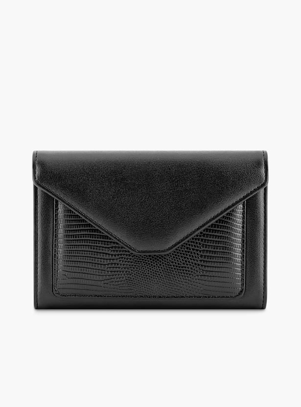 FASTRACK Croc-Textured Push-Button Wallet