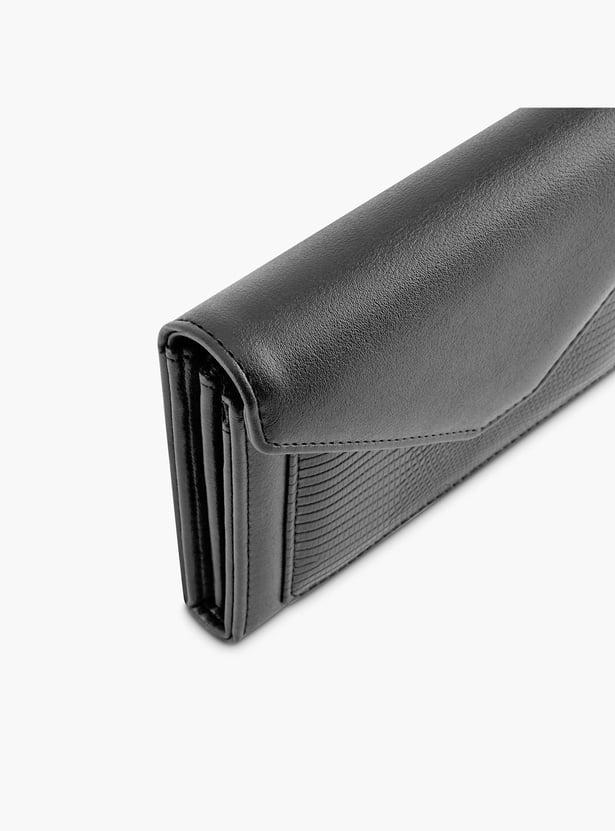 FASTRACK Croc-Textured Push-Button Wallet