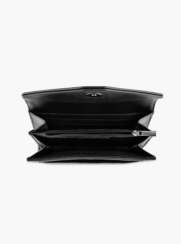 FASTRACK Croc-Textured Push-Button Wallet