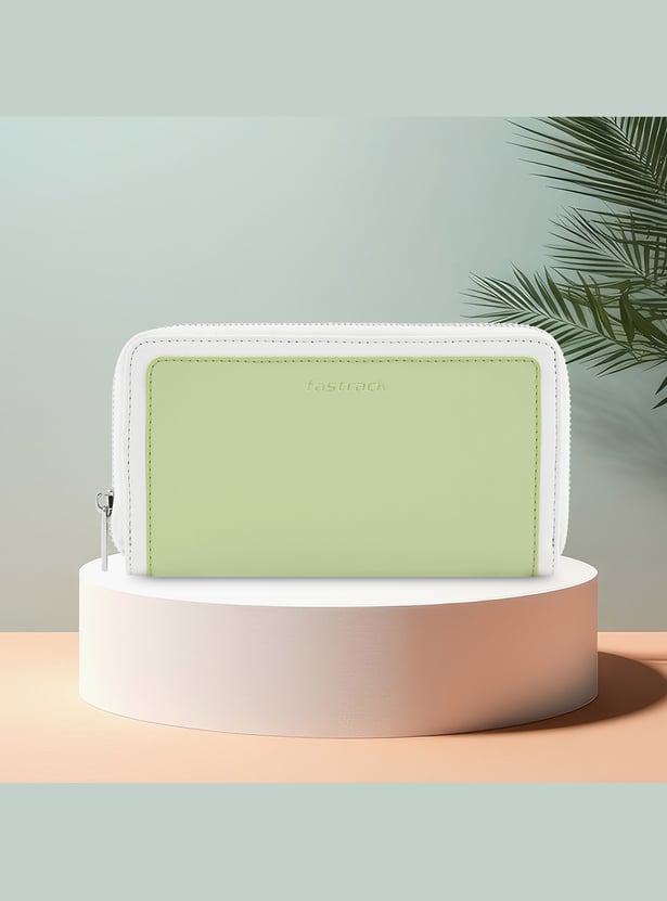 FASTRACK Colourblocked Zip-Around Wallet