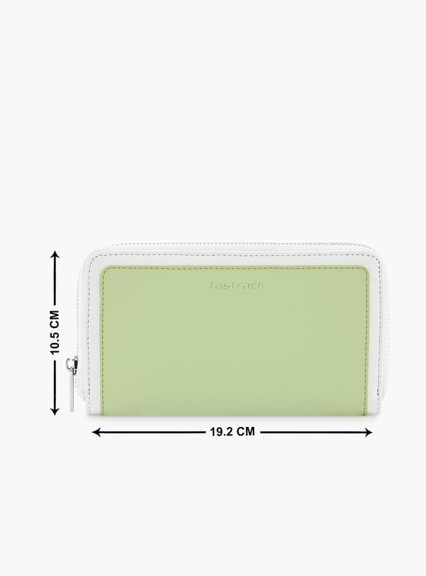 FASTRACK Colourblocked Zip-Around Wallet