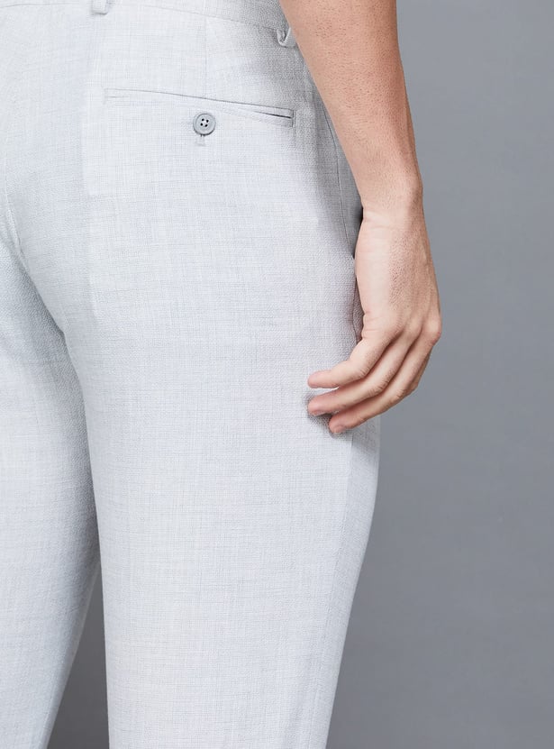 BLACKBERRYS Solid B-95 Formal Trousers (Slim Straight)