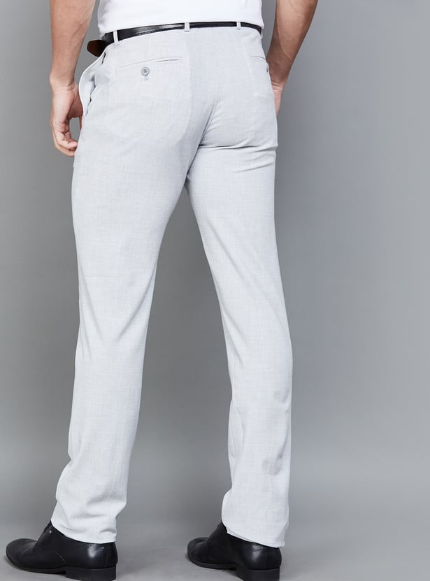 BLACKBERRYS Solid B-95 Formal Trousers (Slim Straight)
