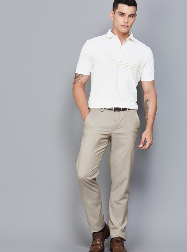 BLACKBERRYS Striped Slim Fit Polo T-shirt
