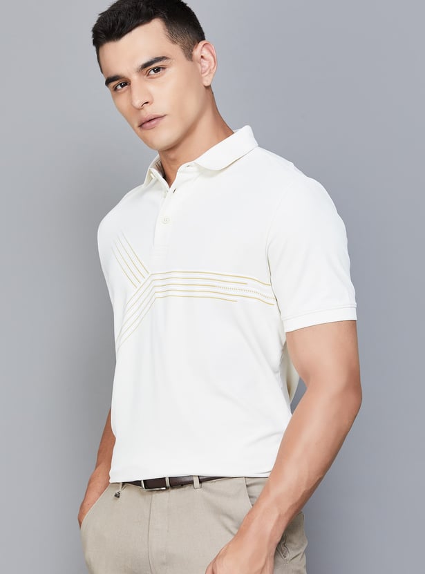 BLACKBERRYS Striped Slim Fit Polo T-shirt