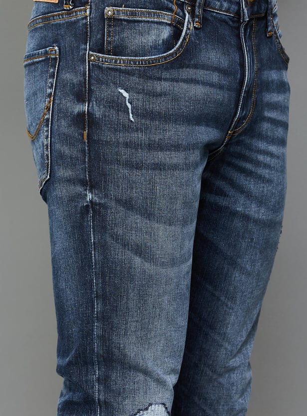 JACK & JONES Distressed Regular Tapered Jeans
