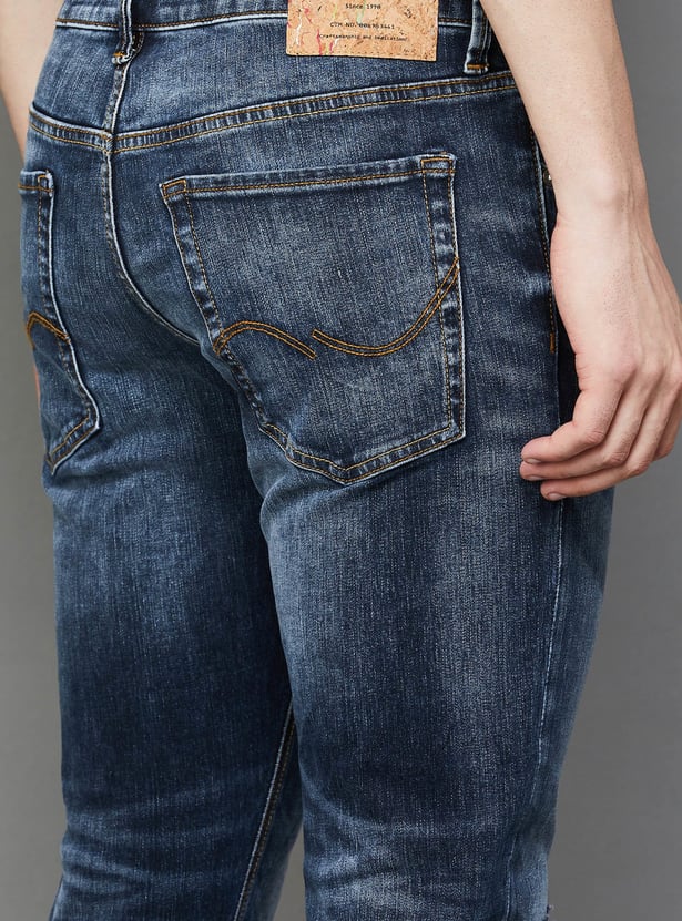 JACK & JONES Distressed Regular Tapered Jeans