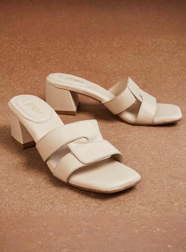 GINGER Solid Block Heels