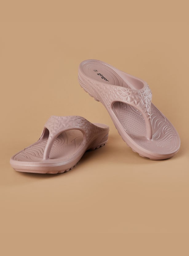 GINGER Textured Flip Flops