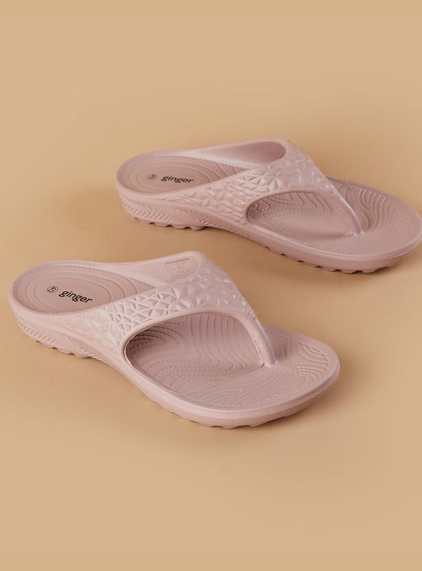 GINGER Textured Flip Flops