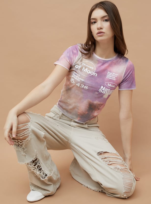 GINGER Printed Crop T-shirt