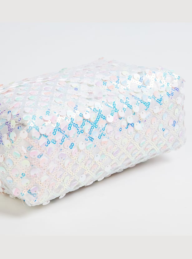 FAME FOREVER Sequinned Vanity Pouch