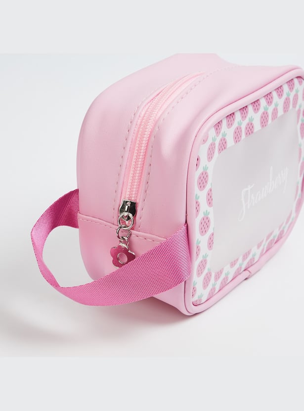 FAME FOREVER Printed Vanity Pouch