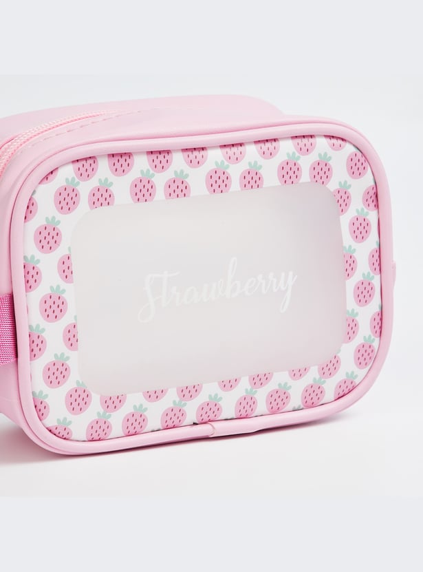 FAME FOREVER Printed Vanity Pouch