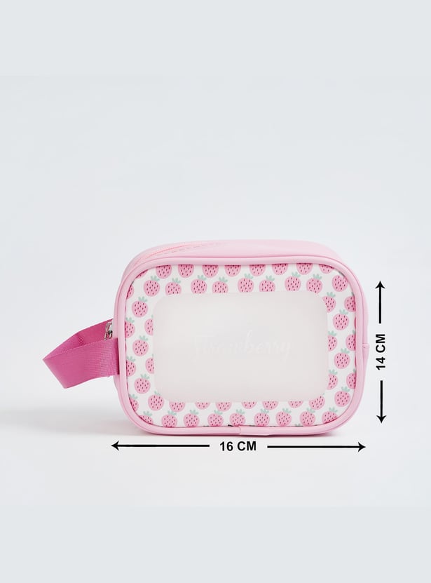 FAME FOREVER Printed Vanity Pouch
