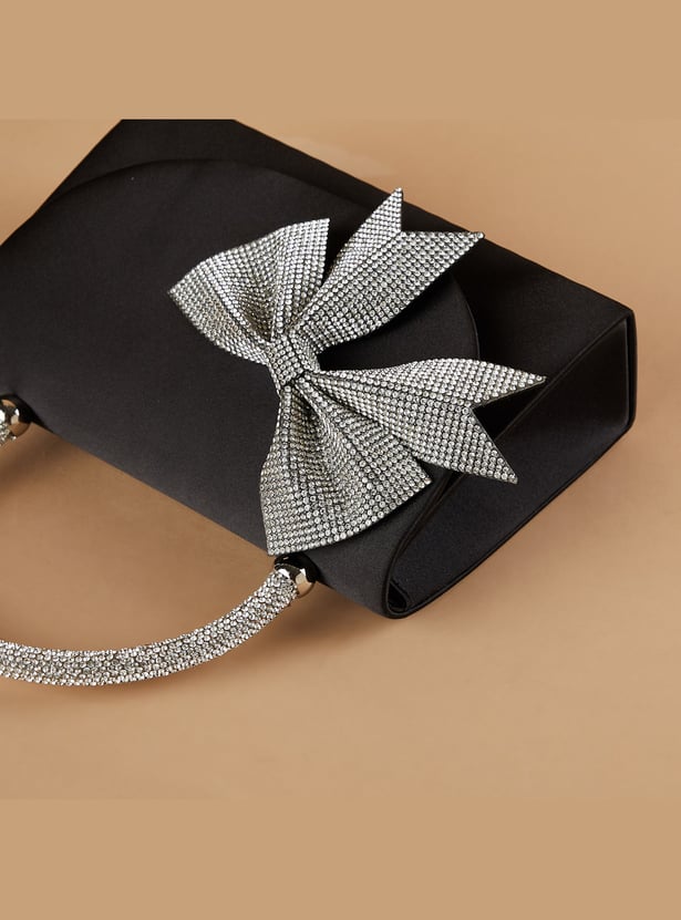 CODE Embellished Bow Detail Clutch