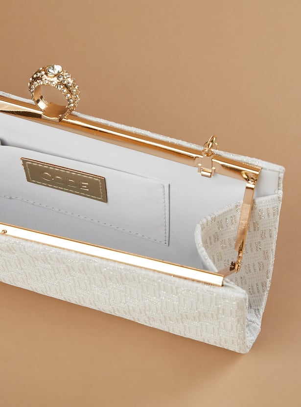 CODE Embellished Envelope Clutch