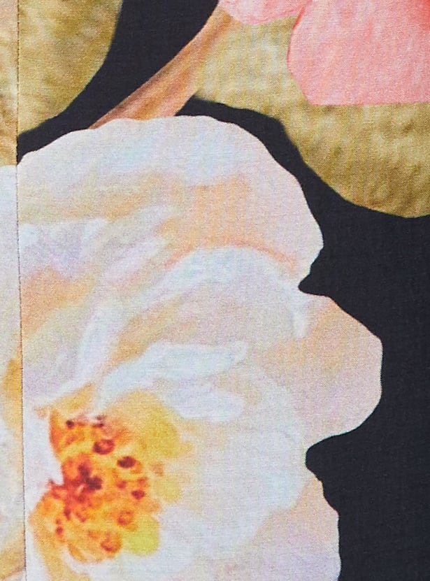 MELANGE Floral Print A-line Dress