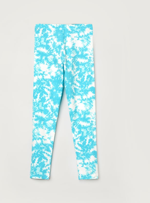 FAME FOREVER Girls Tie & Dye Print Leggings