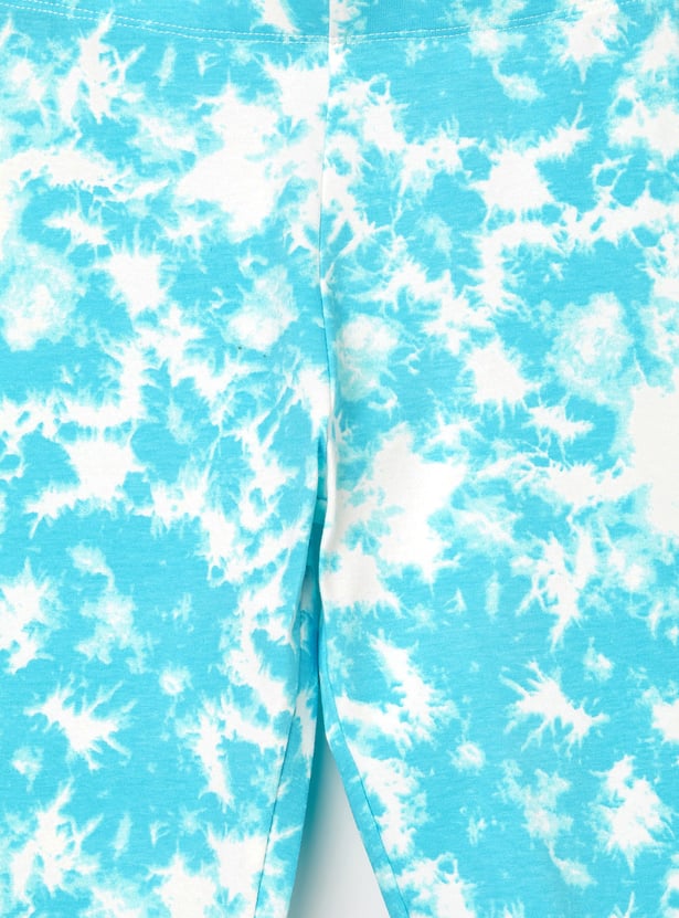 FAME FOREVER Girls Tie & Dye Print Leggings