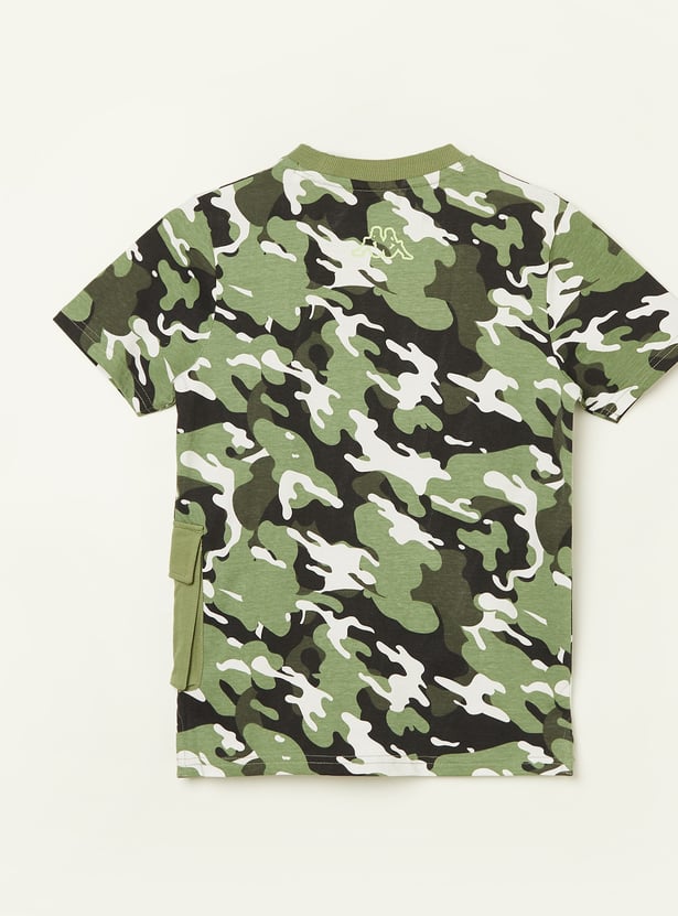 KAPPA Boys Camouflage Print T-shirt with Flap Pocket