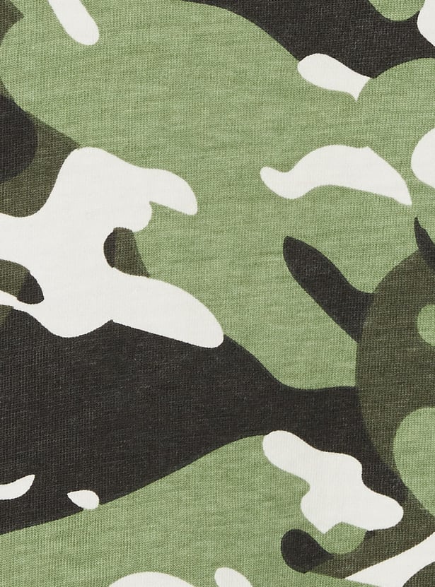 KAPPA Boys Camouflage Print T-shirt with Flap Pocket