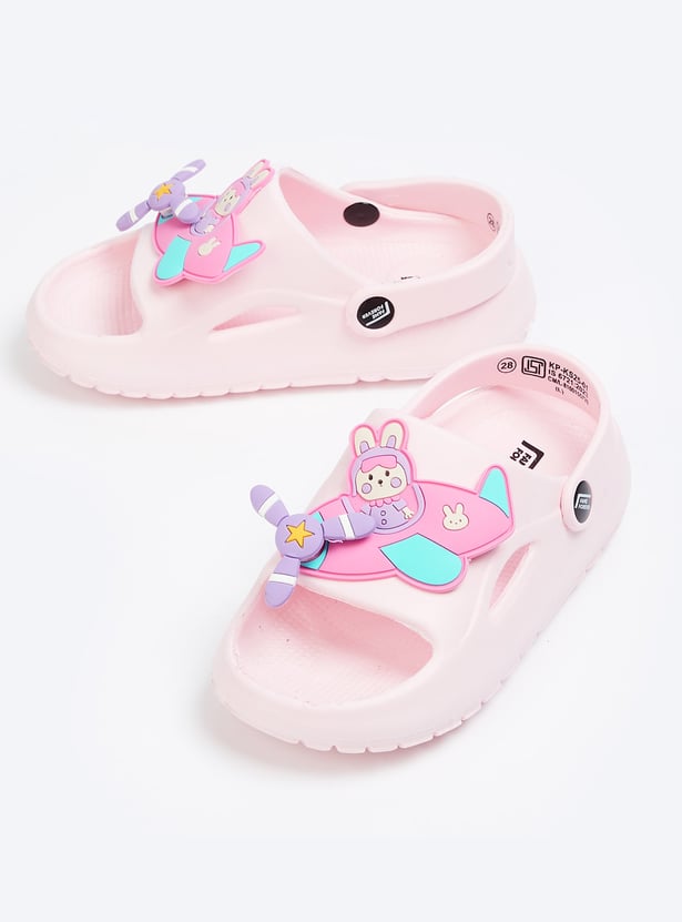 FAME FOREVER Girls Hello Kitty Applique Clogs