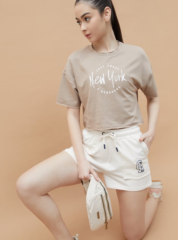 KAPPA Printed Athletic Crop T-shirt